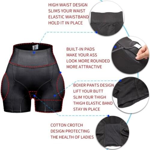 High Waist Padded Shapewear Butt Lifter Hip Pads Booty Enhancer Tummy Control Panties Push Up Buttocks Lift Women Body Shaper
