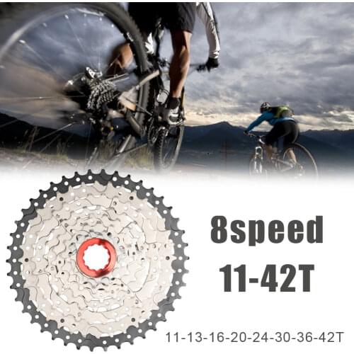 Bike Flywheel Cassette 8s Speed Freewheel Sprocket Gear Ratio 11-42T MTB Bike Chain Wheel Bicycle Parts