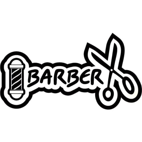 PLAY COOL Funny Barber Shop Salon Moustache Haircut Car Sticker Automobiles Motorcycles Exterior Accessories Vinyl Decals