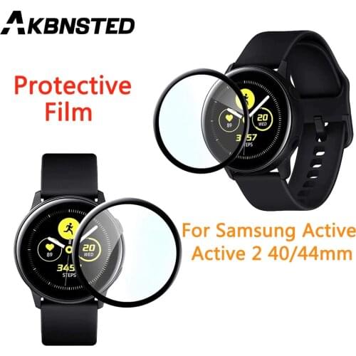 AKBNSTED 5D HD Trmpered Glass For Samsung Galaxy Watch Active Frontier Screen Protector Glass For Galaxy Watch Active 2 40/44mm