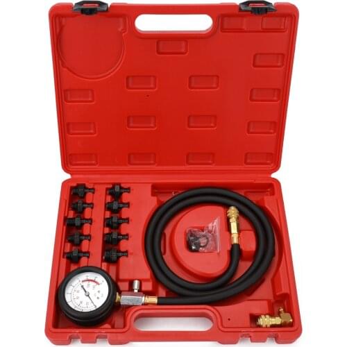 12pcs Engine Oil Pressure Test Kit Tester Car Garage Tool Low Oil Warning Devices