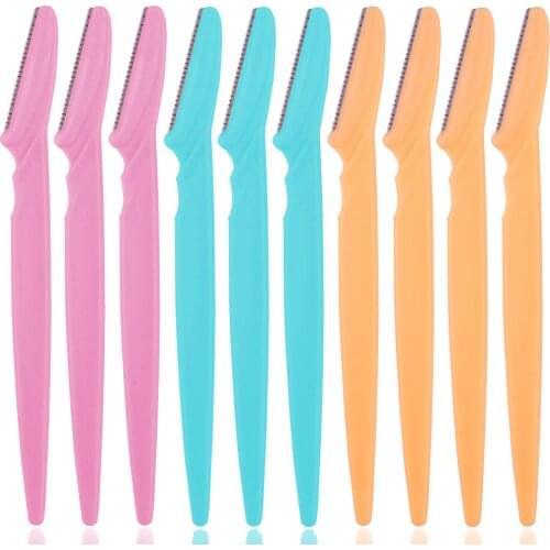 3/10Pcs Sharp Shaving Knife Hair Removal And Hair Removal Knife Safety Razor Lady Makeup Portable Facial Razor Eyebrow
