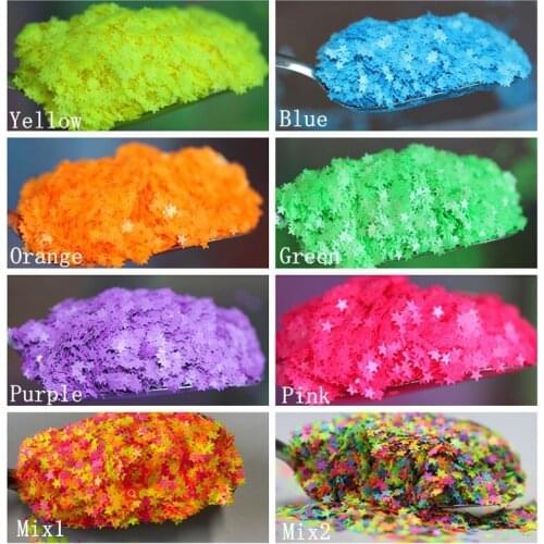 3mm Star Slice Nail Sequins Flakes Neon Color Solvent Resistant Glitter for Nail Polish Acrylic DIY supplies Colorful Manicure