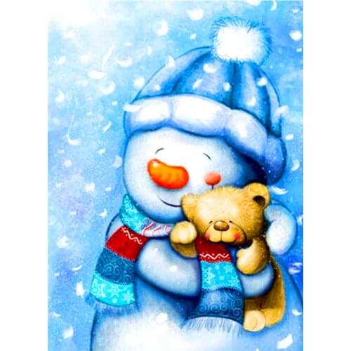 5D new full diamond Christmas snowman mosaic diamond painting embroidery decoration home decoration