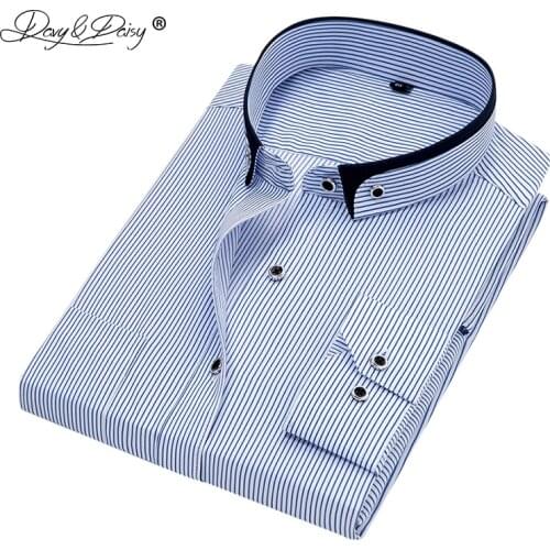 Мужские полосатые рубашки DAVYDAISY China At AliExpress