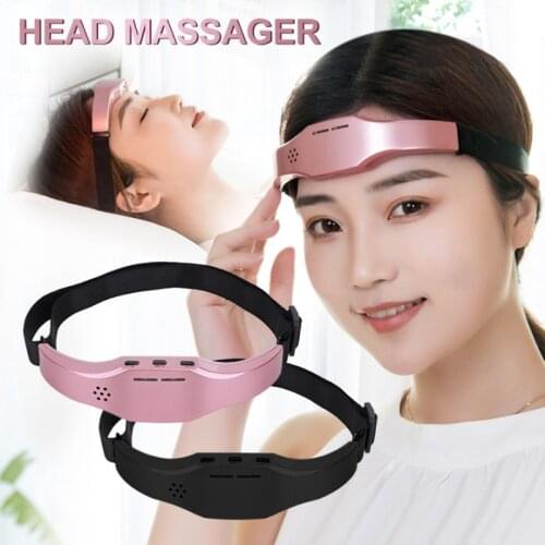 EMS Head Massager Brain Relaxation Electric Pulse Sleep Migraine Stress Relief EMS Brain Massager Forehead Massager Stimulator