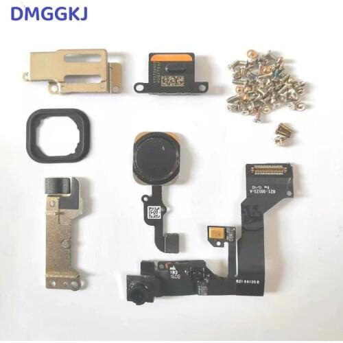 For iPhone 6 6Plus 6s Plus Front Camera Flex Cable Ear Speaker With Bracket + Home Button Key and Metal Plate + Full Screws