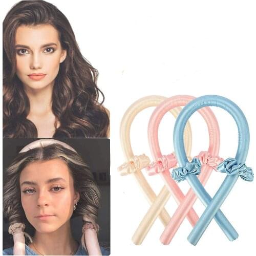 Hot Sale Foam Heatless Hair Curling Iron Lazy Sleeping Hair Rollers No Heat Big Wave Soft Headband DIY Hair Styling Tools Set