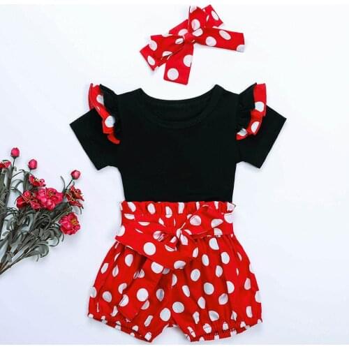 Newborn Infant Baby Girl Clothes Set Winter Spring Long Sleeve Romper Ruffles Red Dot Skirts Outfit Baby Girl Costumes 0-2 Year