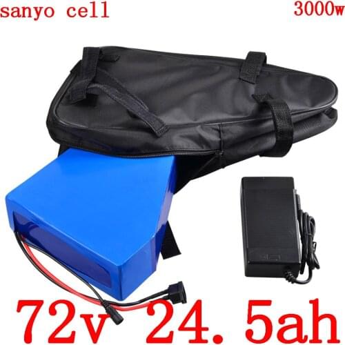 72V electric scooter battery 72V 2000W 3000W electric bike battery 72V 25AH lithium battery pack use sanyo cell with 5A charger