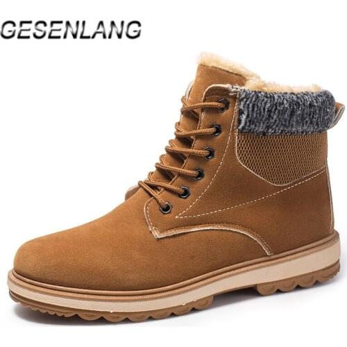 Winter Mens Walking Shoes Plus Fur Comfortable Barefoot Casual Snow Boots Nonslip Wearable Shockproof Outdoor Male Sneakers New