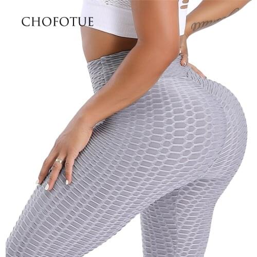 CHOFOTUE New Yoga Pants Women Leggings For Fitness Nylon High Waist Long Pants Women Hip Push UP Tights Women Gym Clothing