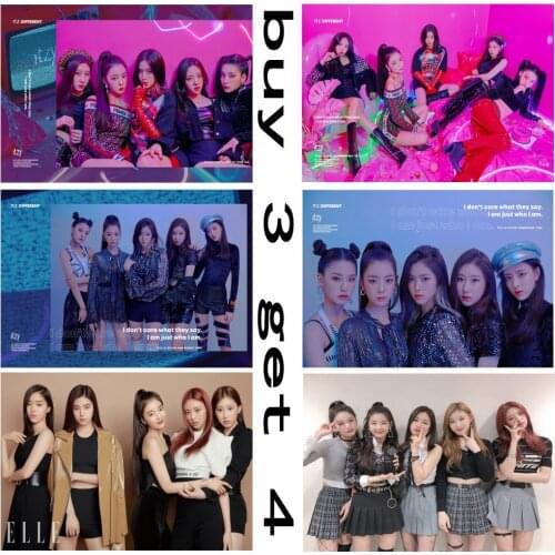 Kpop Korean Singers ITZY Album DALLA DALLA Posters White Coated Paper Prints Clear Image Home Decoration buy 3 get 4