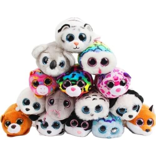 Ty Beanie Boos Big Eyes Plush Toy Mobile Phone Screen Wipe Crocodile Giraffe Owl Mouse Collection Doll Child Birthday Gift