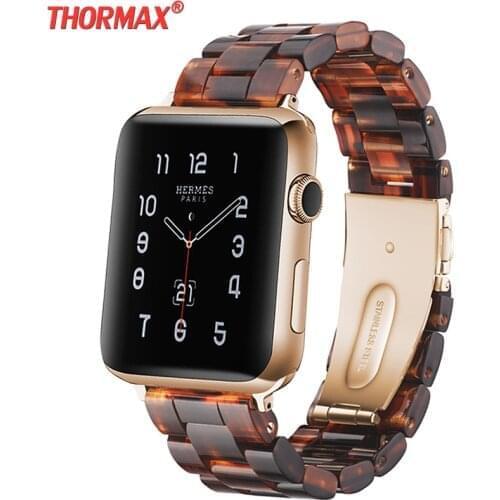 18 colors Italian Resin Band for APPLE Watch 5 4 3 44MM/42MM Iwatch 40mm 38mm Bracelet Wrist Ceramic Strap Apple Watch Watchband