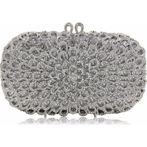 DAIWEI Luxury evening bag Crystal women party purse bags Ladies wedding bridal formal clutch bags banquet bag Day Clutches BL087