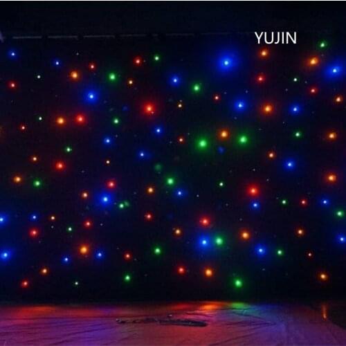 Guangzhou LED Curtain Wedding Decoration LED Star Cloth Light 2*2M With Controller