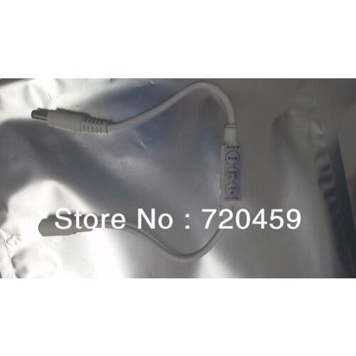 LED Mini Controller with DC Connector Cable for Single Color LED SMD3528/5050 Strip, 12V, 24v,3 Keys,10pcs/lot