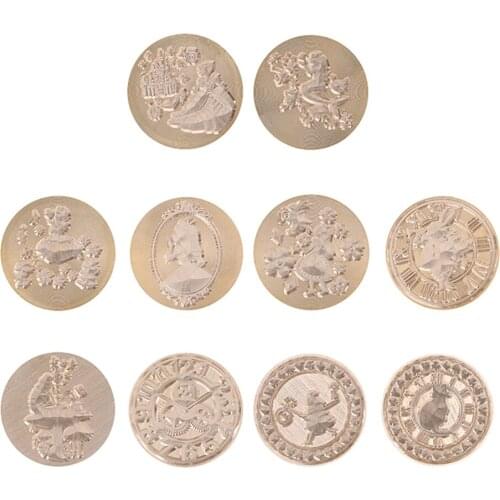 Vintage Wax Seal Head Antique Fairyland Craft Tools Unreal World Sealing Wax Stamps Head Fire Lacquer Handmade Album DIY Art