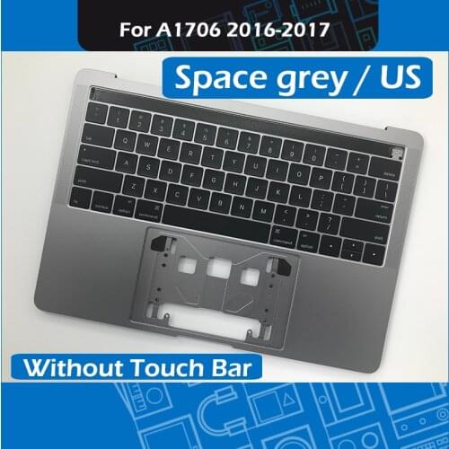 Space grey A1706 Replacement Topcase for MacBook Pro Retina 13" A1706 Palm rest Top case with US Keyboard 2016 2017 MLH12 MPXV2