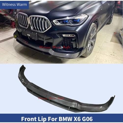 High Quality Carbon Fiber Car Bumper Front Lip Diffuser Cover Protector Fits For BMW X6 G06 2019 2020 2021