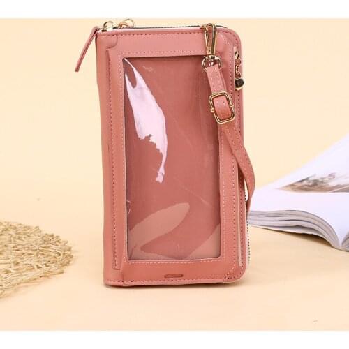 Women Long Cell Phone Pockets Ladies Shoulder Bags Mini PU Leather Card Holder for Female Zipper Crossbody Bag bolsas femininas