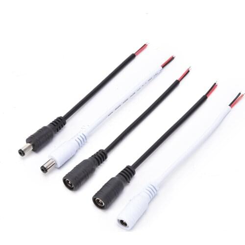 1 Pcs 12v DC Power Connector Adapter lock buckle Power supply wiring connector line 5.5x2.1 DC male and female head plug line