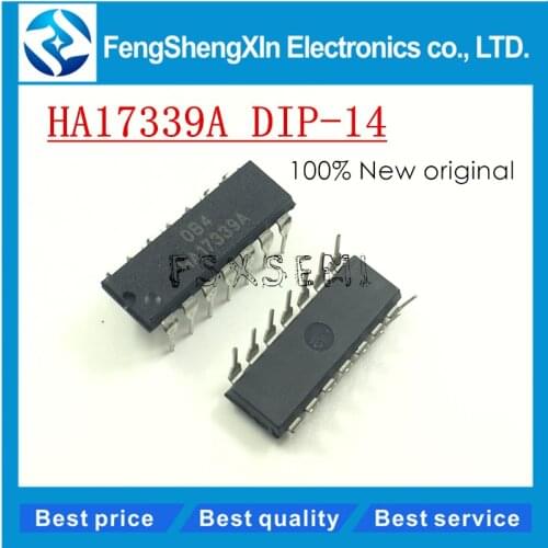 10pcs/lot New HA17339A HA17339 Quadruple Comparators IC DIP-14