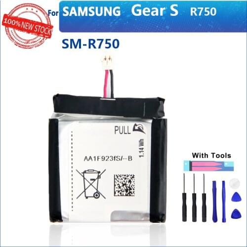 100% Original 300mAh R750 Watch Replacement Battery For Samsung Gear S SM-R750 R750 Smart Watch Authentic batteries With tools
