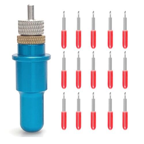 45 Degree 10pcs Roland Plotter Vinyl Cutter Knife Blades +1pc 14mm Roland Blade Holder Cutting Milling Carving Tool