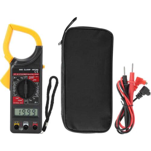 -266 Digital Handheld Clamp Meter Ammeter Voltmeter Electronic Multimeter Measuring Tool