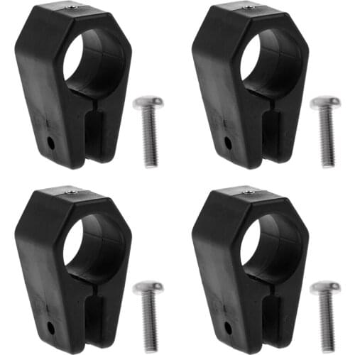 4pcs 1'' 25mm Bimini Top Fitting Jaw Slide Boats Black Nylon Round Tubing Hardware