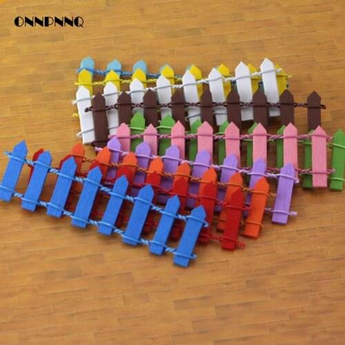 5pcs/set Diy Mini World Small Wooden Decorations Fence Gate Micro Landscape Plants Ornaments Miniature Garden Decorations