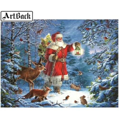 5d diy diamond painting snow tree santa 3D diamond embroidery full square / round drill rhinestone mosaic home decoration