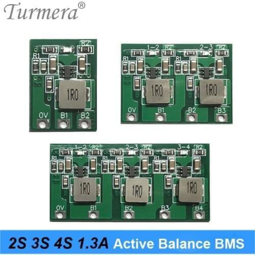 1.3A Active Equalizer Balancer 2S 3S 4S 8.4V 12.6V 18650 Lithium 32700 Lifepo4 Battery Transfer Active Balance Board BMS Turmera