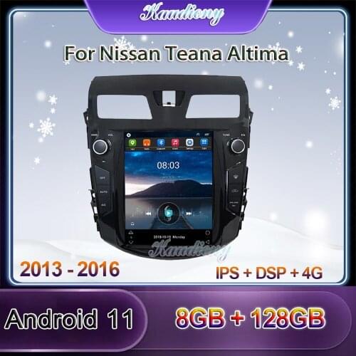 Kaudiony 10.4" Tesla Style Android 10.0 Car Radio For Nissan Teana Auto GPS Navigation Car Multimedia Player Stereo 4G 2013-2018