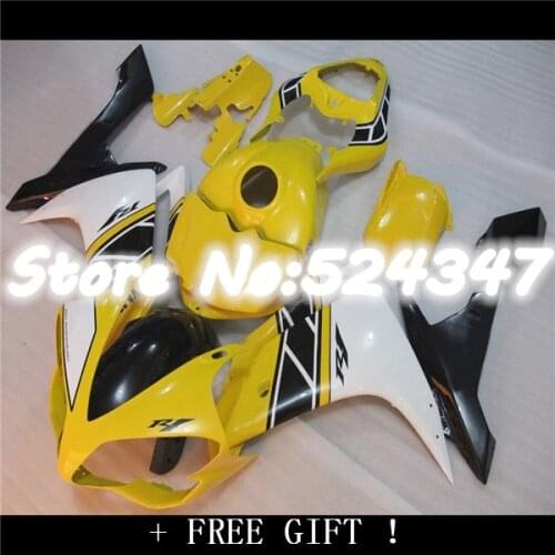 B yellow white black fairing kit for YZF Injection molding R1 2007 2008 yellow white black fairings set YZF R1 07 08 NB36