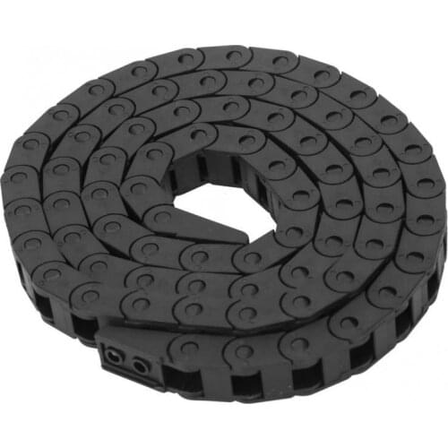 1m Transmission Chain 7mmx7mm R15 Black Bridge Type Nylon Cable Drag Chain Wire Carrier For 3D Printer CNC Router Machine Tool