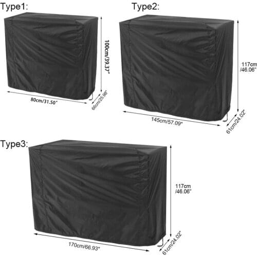 Black BBQ Grill Cover Garden Waterproof Protector Cover Anti Dust Rain For Garden Outdoor Polyester Material Durable 3 Sizes