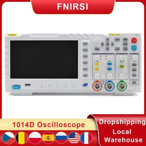 FNIRSI 1014D LCD Digital Multifunctional Oscilloscope EU/US 110MHz Dual Channel Measuring Professional Oscilloscopes Tools