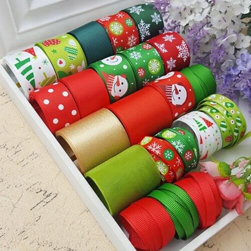 Christmas style diy childrens package hair accessories handmade bow production hairpin ribbon package(22meters )
