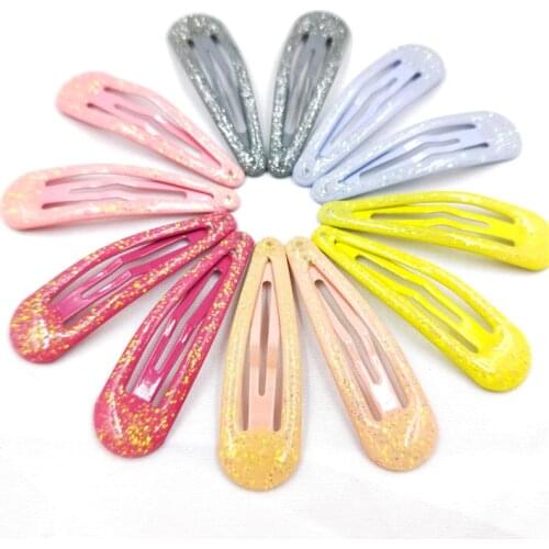 10Pcs Children Hair Clips Metal Snap BB Toddler Hair Accessories for Girls Resin Shiny Headdress Mix Color Hairgrips Wholesale
