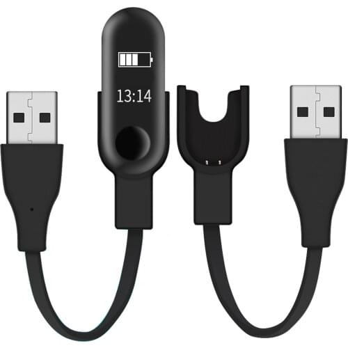 Gosear 2pcs USB Charger Cable Dock for Xiaomi Mi Band 3 Portable Charging Cable Cradle Dock for Mi3 Miband 3 Bracelet Accessory