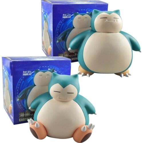14-16cm Pokemon Figure Snorlax Saving Pot Anime Piggy Bank Model Toys Doll Birthday Gift for Children