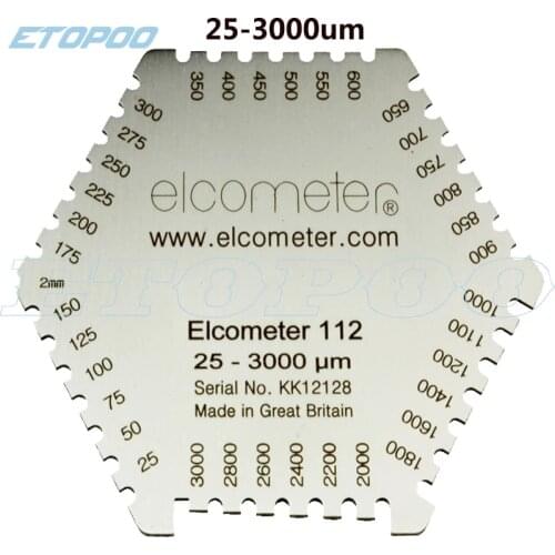 HOT Sale WET FILM COMB aluminum wet diaphragm comb wet film thickness gauge 25-3000um free shippings