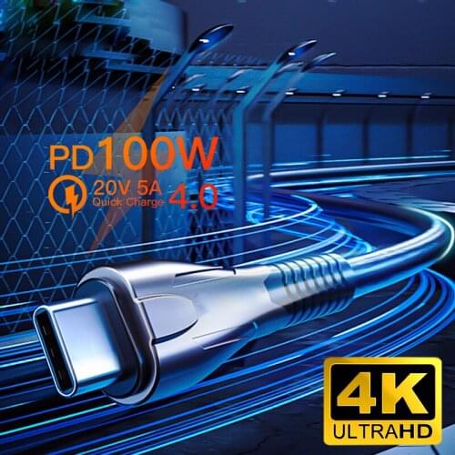 LLANO USB C to Type C Cable For Macbook Pro 5A PD 100W USB 3.1 Gen 2 4K 60Hz Fast USB-C Cable For Laptop PD 3.0 QC 4.0 Cord