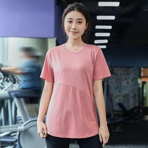 Sweatshirts Plus Size summer Women Sport Shirt Short Sleeve Quickly Dry Loose Running Jogger Fitness Gym Workout Casual Shirt