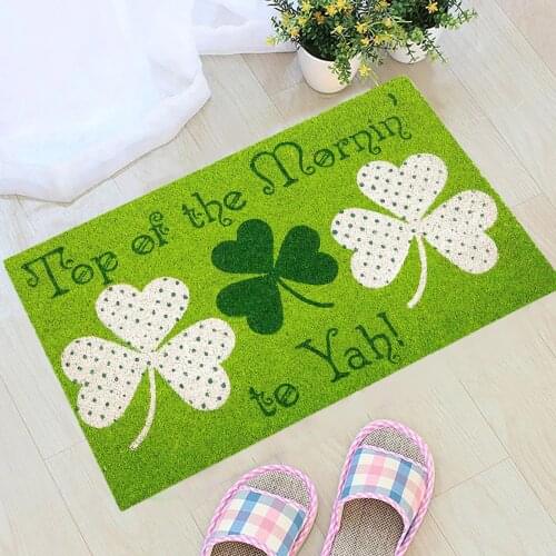 St. Patricks Day Mat Welcome Doormats Anti-mold Home Decor Carpets Living Room Bathroom Kitchen Carpet Door Floor Mats 40* 60cm