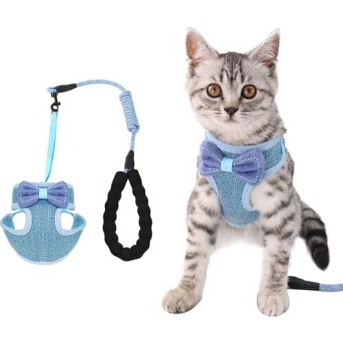 Cute Cat Collar Vests Harness and Leash Product Cat Accessories Collar For Puppies Pet Product