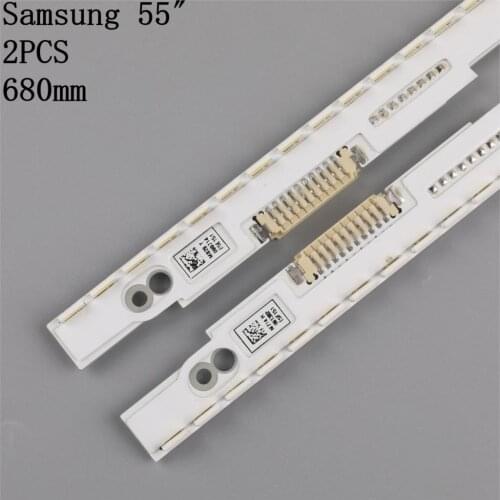 New 2pcs/Kit LED strips for SAMSUNG 55 TV UN55ES6500 LH55MECPGGC UN55ES6900 LTJ550HW08-V BN96-21813A BN96-21814A 2012SVS55 7032